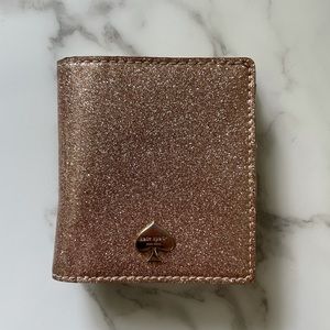 Kate Spade sparkly rose gold wallet